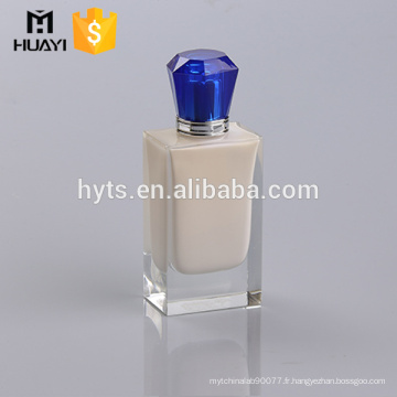 Bouteille en verre de parfum de fantaisie colorée de 100ml avec le chapeau bleu de cristal